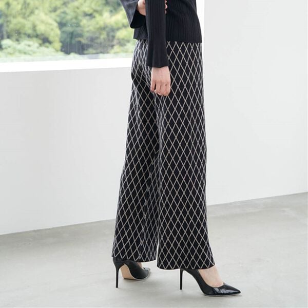 RANAN（ラナン）の「ニットジャカードパンツ（フルレングスパンツ）」｜詳細画像