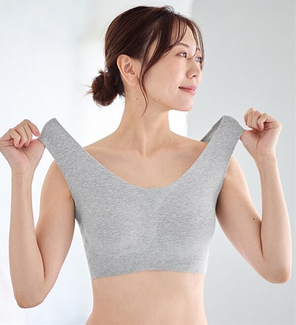 LAVIENNE（ラヴィエンヌ）の「【綿９５％＆縫い目ゼロ】締め付けにくいスーピタブラ・ショーツ（別売）（ブラジャー）」｜詳細画像