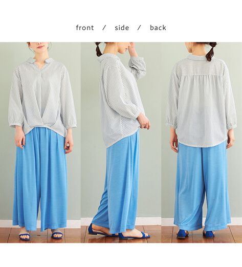 フィーリック feerique リネン100%使えるスキッパータックプルオーバー♪