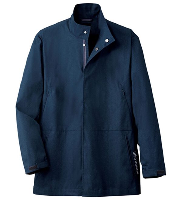 「＜イネド＞杢調スタンド衿ジャケット（メンズジャケット）」｜ネイビー