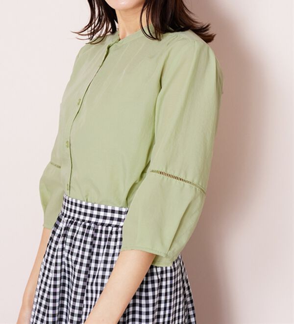 BELLUNA（ベルーナ）の「エアリービンテージ素材レース使いブラウス（ブラウス）」｜詳細画像