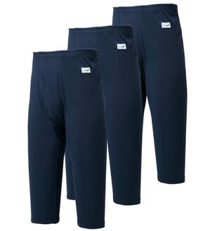 「【３枚組】＜クロコダイル＞肌に優しい綿１００％ケアコットン（Ｒ）　ステテコ（メンズ靴下・タイツ）」｜ネイビー3枚組