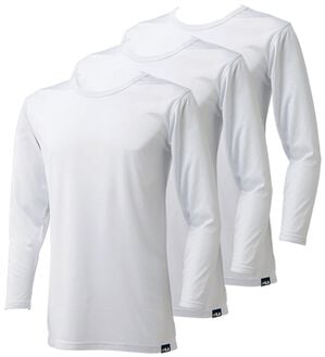 「【３枚組】＜フィラ＞ホットテック　柔らか裏起毛インナー（メンズ肌着・インナーウェア）」｜ホワイト 長袖丸首