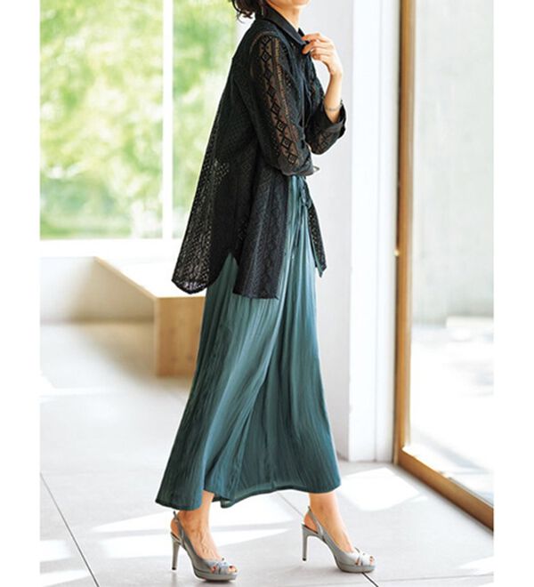 BELLUNA（ベルーナ）の「総レースデザインシャツチュニック（チュニック）」｜詳細画像