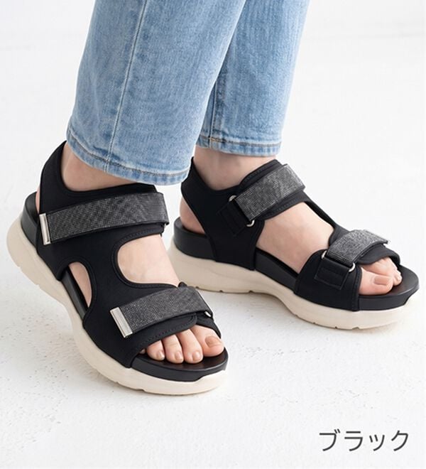 ルフラン（ルフラン）の「ラメ入りゴムが素敵なスポーツサンダル（サンダル・ミュール）」｜詳細画像