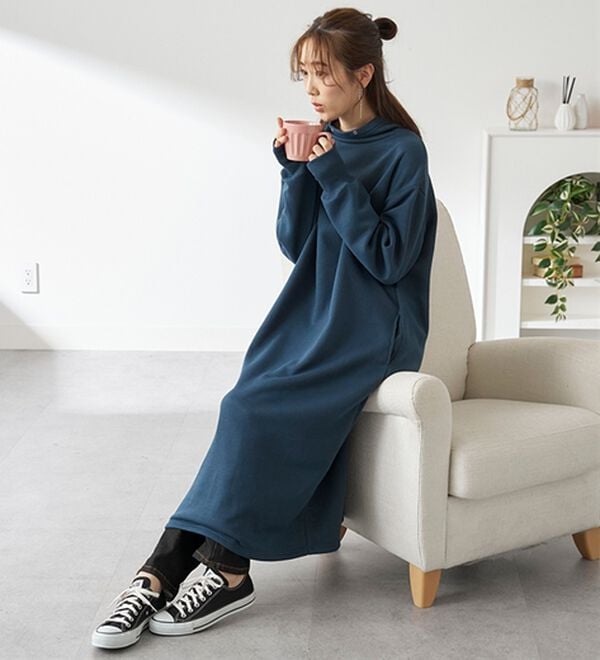 BELLUNA（ベルーナ）の「あったかキレイ！大人のこだわりワンピース（カットソーワンピース）」｜詳細画像