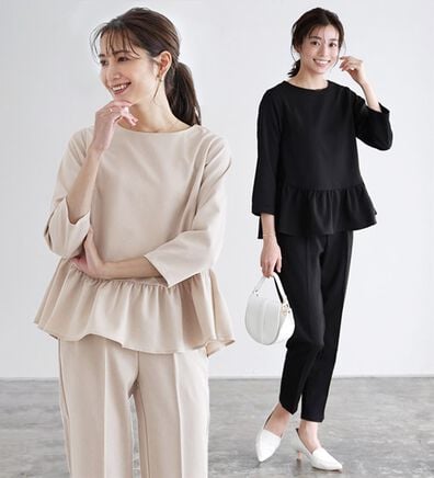 Pierrot（ピエロ）の「【選べる丈】大人のフリルセットアップ（セットアップ）」