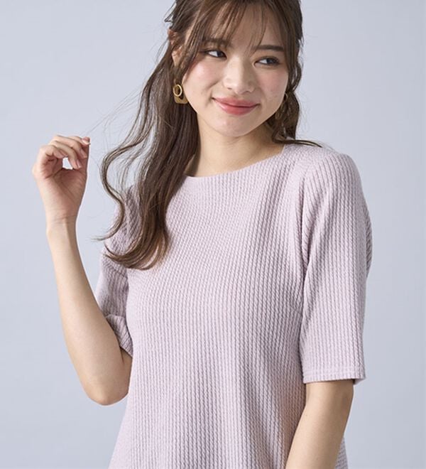 BELLUNA（ベルーナ）の「テンセル（ＴＭ）繊維混ストレッチプルオーバー（カットソー）」｜詳細画像