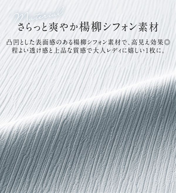 alotta（アロッタ）の「楊柳シフォン袖フリルブラウス（ブラウス）」｜詳細画像