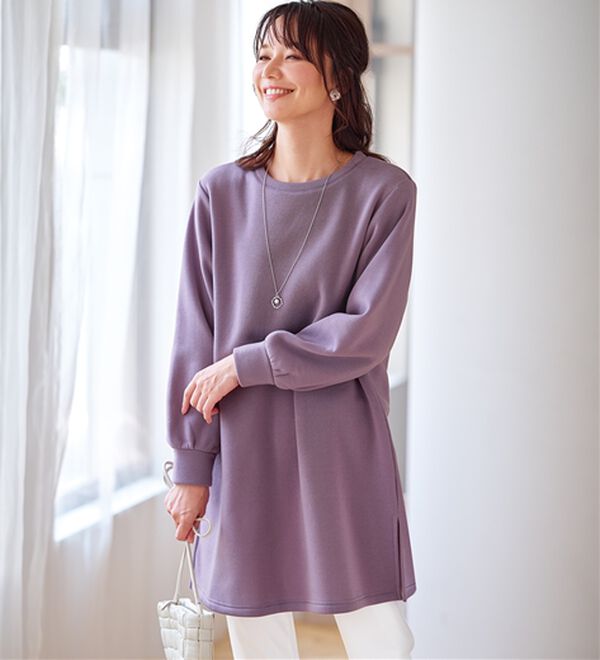 BELLUNA（ベルーナ）の「ふんわり素材軽ぽかチュニックワンピ―ス（チュニックワンピース）」｜詳細画像