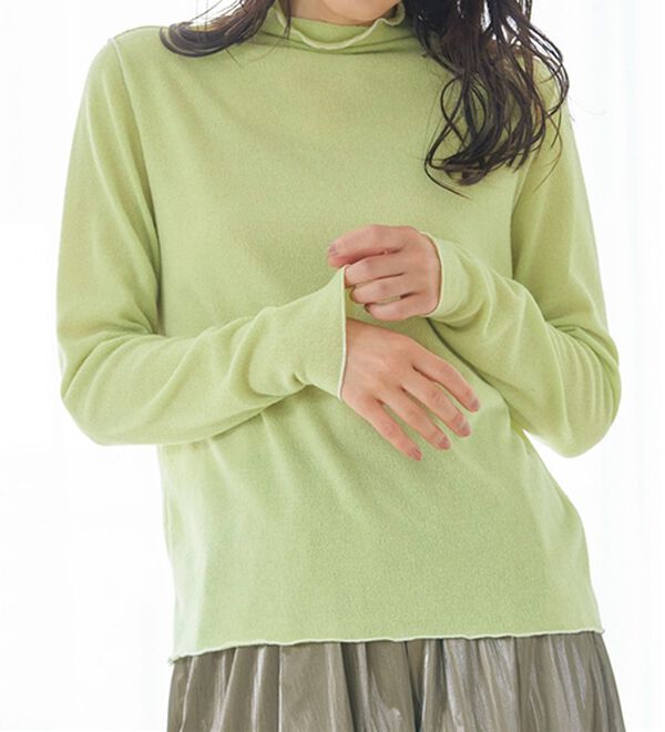 RANAN（ラナン）の「前後２ＷＡＹ！メロウ使いニットソーフリルプルオーバー（カットソー）」｜詳細画像