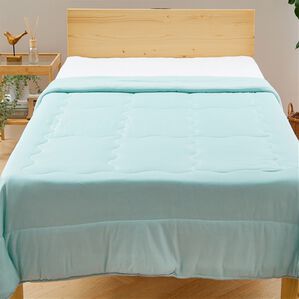 iellio（イエリオ）の「ひんやりッチ　リバーシブル冷感とろける肌掛布団＜ブランケット・夏用掛布団＞（掛布団）」｜ブルー