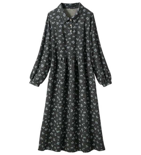 ルフラン（ルフラン）の「【２色組】小花柄衿付ロングワンピース（ロングワンピース）」｜詳細画像