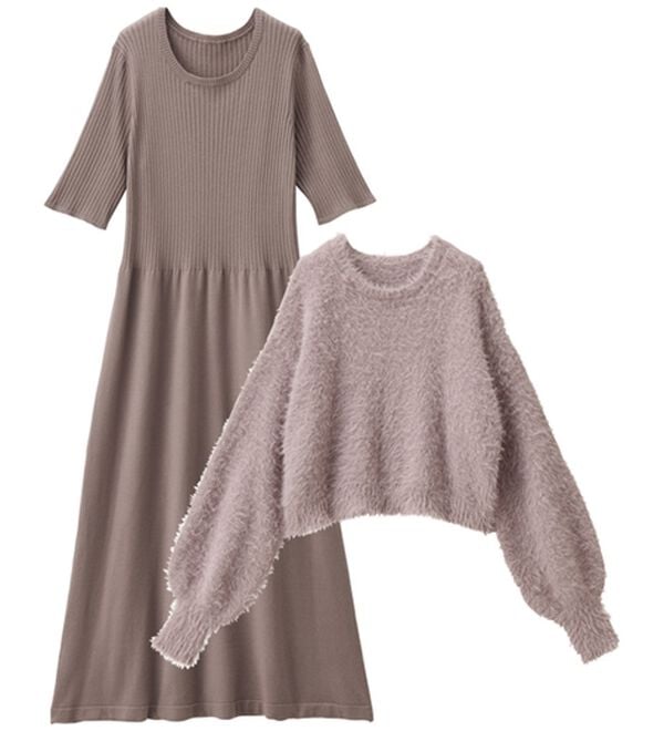 RANAN（ラナン）の「フェザーニットワンピースアンサンブル（ニットワンピース）」｜詳細画像