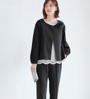 Viola e Viola（ヴィオラ エ ヴィオラ）の「洗える！楽きれい多機能４点セットスーツ【入卒七五三対応】（その他スーツ）」｜ブラック