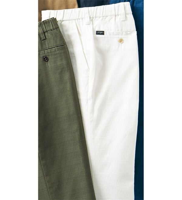 「大人のリラックスイージーパンツ（メンズイージーパンツ）」｜ホワイト