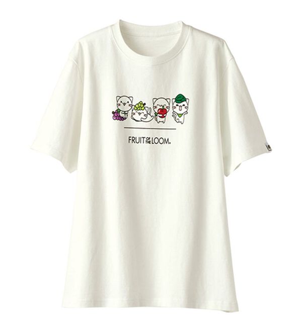 BELLUNA（ベルーナ）の「＜べるーにゃ&times;フルーツオブザルーム＞綿１００％素材プリントＴシャツ（Tシャツ）」｜詳細画像