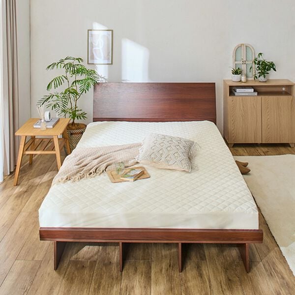 iellio（イエリオ）の「ひんやり冷感敷パッド一体型ＢＯＸシーツ＜洗える・接触冷感・抗菌防臭・時短・家事楽・ボックスシーツ・寝苦しさ対策＞（ボックスシーツ・ベッドシーツ）」｜詳細画像