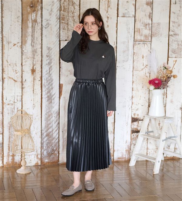 BELLUNA（ベルーナ）の「＜Ｄｉｓｎｅｙ＞【ミニー】プリントビックTシャツ（カットソー）」｜詳細画像