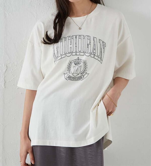 RANAN（ラナン）の「ヴィンテージライクロゴTシャツ（カットソー）」｜詳細画像