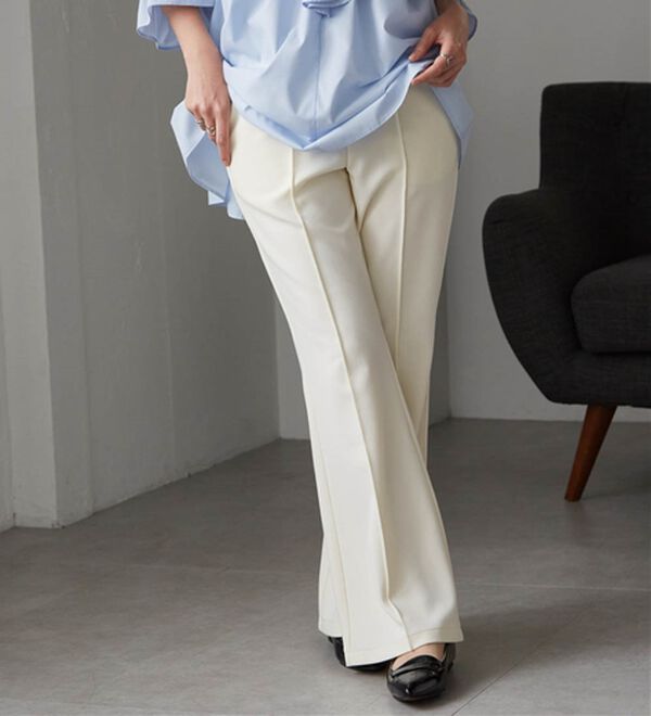 RANAN（ラナン）の「美脚見えツイルフレアーパンツ（フルレングスパンツ）」｜詳細画像