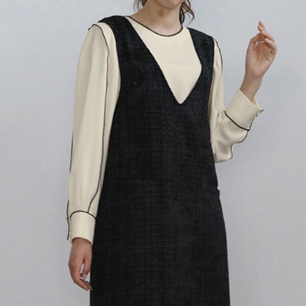 RANAN（ラナン）の「配色ステッチブラウス（ブラウス）」｜詳細画像