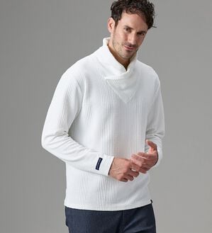 「＜コムルヴァン・オム＞ボリュームネック着映えプルオーバー（メンズニット・セーター）」｜詳細画像