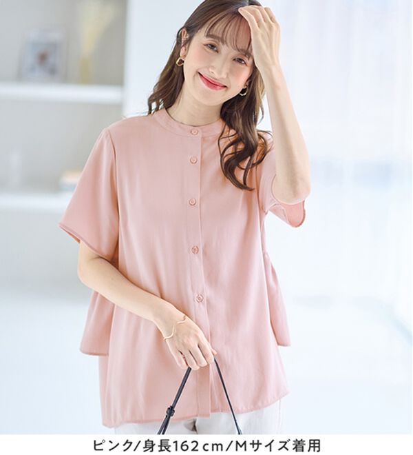 alotta（アロッタ）の「【イージーケア】バックフリルデザインブラウス（ブラウス）」｜詳細画像