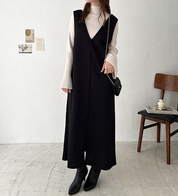 GeeRA（ジーラ）の「楽ちん！ストレッチ前後２ＷＡＹジャンパースカート（ジャンパースカート）」｜詳細画像