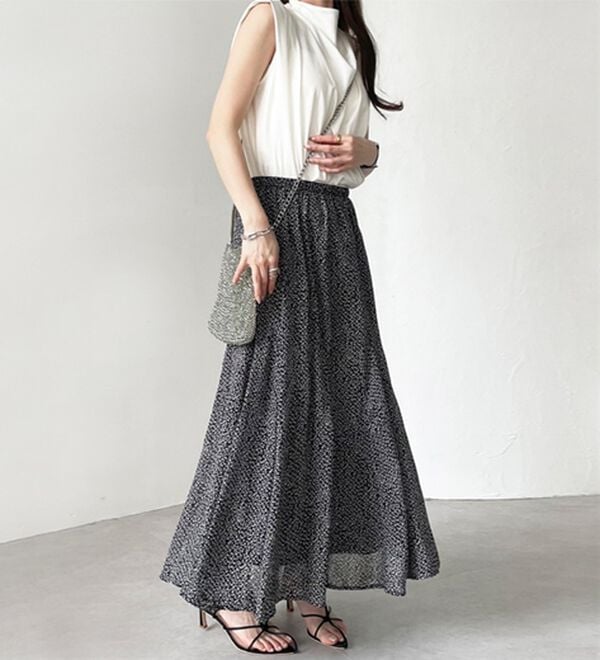 GeeRA（ジーラ）の「切替フレアーロングスカート（ロングスカート）」｜詳細画像