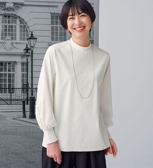 BELLUNA（ベルーナ）の「艶やかコットン１００％プルオーバー（カットソー）」｜詳細画像