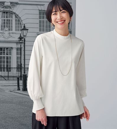 BELLUNA（ベルーナ）の「艶やかコットン１００％プルオーバー（カットソー）」