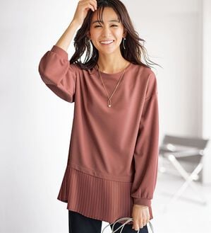 BELLUNA（ベルーナ）の「かのこ素材裾プリーツプルオーバー（カットソー）」｜詳細画像