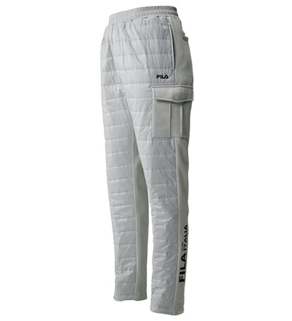 「＜フィラ＞ハイブリッドダウンカーゴパンツ（メンズフルレングスパンツ）」｜ライトグレー