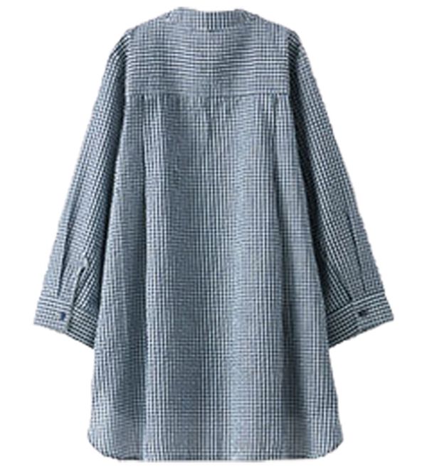 BELLUNA（ベルーナ）の「＜インド製＞刺しゅうデザインギンガムシャツ（シャツ）」｜詳細画像