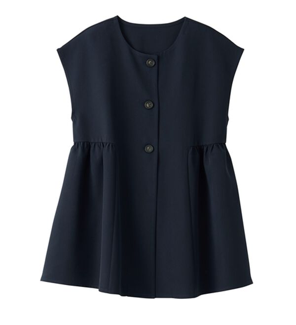 RANAN（ラナン）の「ペプラムギャザーベストセットアップ（パンツスーツ）」｜詳細画像