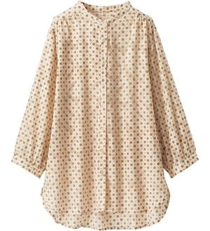 BELLUNA（ベルーナ）の「ジャカード素材花柄プリントチュニック（チュニック）」｜アイボリー系