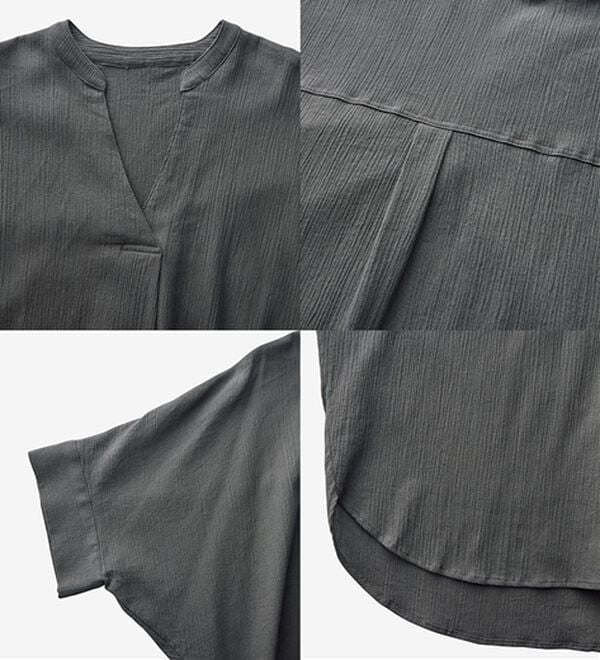 BELLUNA（ベルーナ）の「綿１００％楊柳素材ドルマンチュニック（チュニック）」｜詳細画像