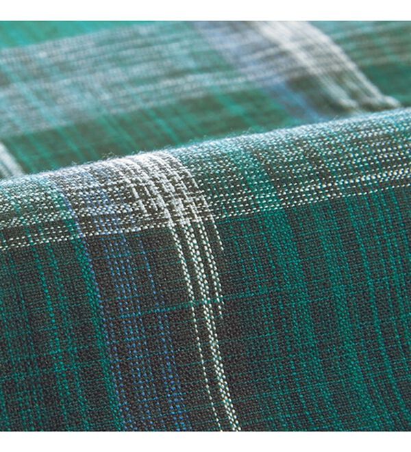 BELLUNA（ベルーナ）の「インド綿先染めチェック柄シャツチュニック（シャツ）」｜詳細画像