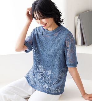 BELLUNA（ベルーナ）の「リブデザインレースプルオーバー（ブラウス）」｜詳細画像