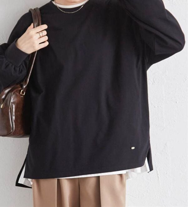 RANAN（ラナン）の「多機能ベーシックオーバーサイズ長袖Tシャツ（Tシャツ）」｜詳細画像