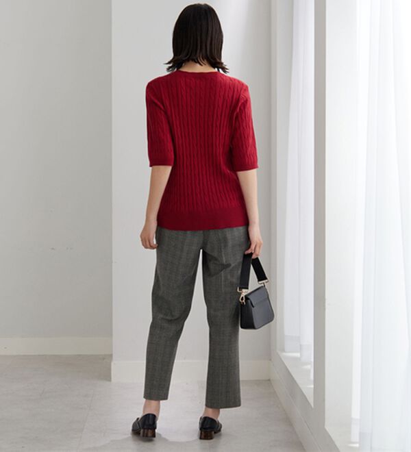 BELLUNA（ベルーナ）の「軽やか綿混！ケーブルニットプルオーバー（ニット・セーター）」｜詳細画像