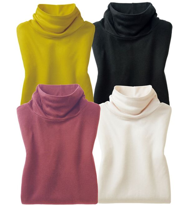 LAVIENNE（ラヴィエンヌ）の「着ぶくれにさよならふわっと暖かインナー（カットソー）」｜4色組