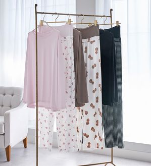 YU'NOW（ユナウ）の「【上下２点セット】ゆったりレーヨンブレンドハラマキパジャマ（パジャマ・ルームウェア）」｜詳細画像