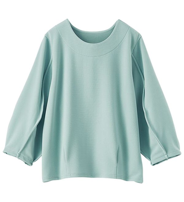 BELLUNA（ベルーナ）の「袖ボリュームタックプルオーバー（カットソー）」｜ブルー