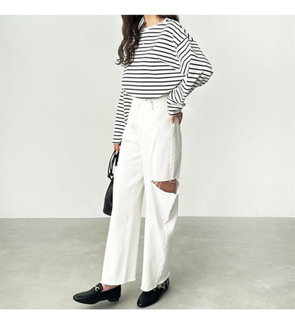 GeeRA（ジーラ）の「アソートカットアウトダメージパンツ（フルレングスパンツ）」｜詳細画像