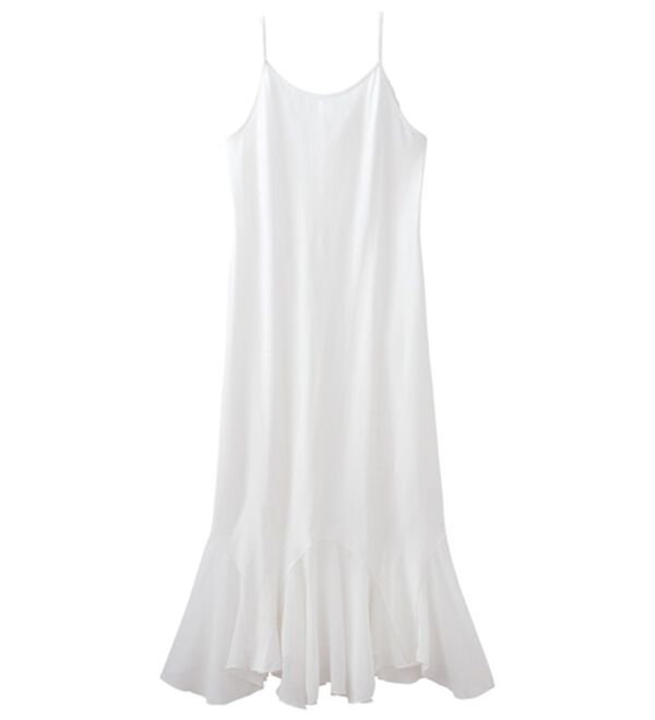 LAVIENNE（ラヴィエンヌ）の「【コーデにプラス！】裾魅せシフォンワンピース（肌着・インナーウェア）」｜オフホワイト