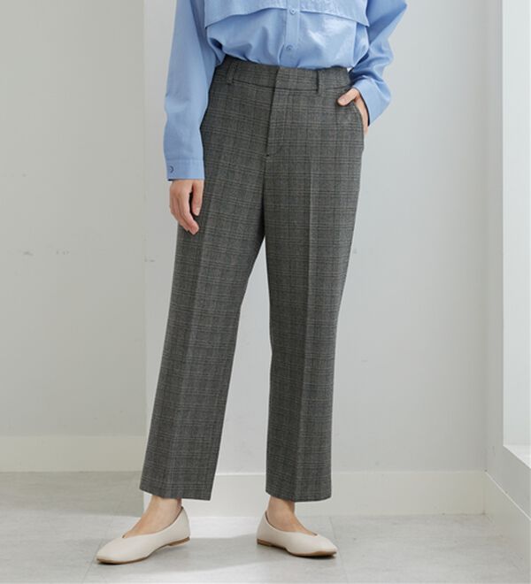 BELLUNA（ベルーナ）の「サマ見え（SW）ウール調素材ストレートパンツ（フルレングスパンツ）」｜詳細画像