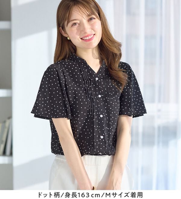 alotta（アロッタ）の「上品細見えピンタックブラウス（ブラウス）」｜詳細画像