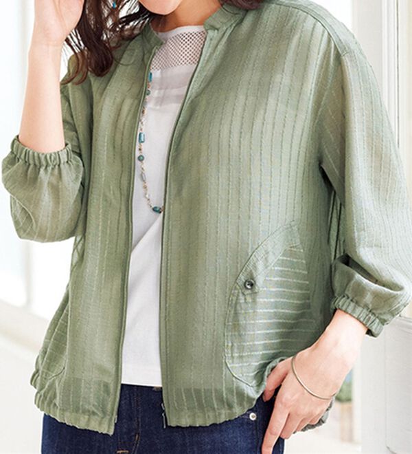 ルフラン（ルフラン）の「スタンド衿ブルゾン（ブルゾン）」｜セージ